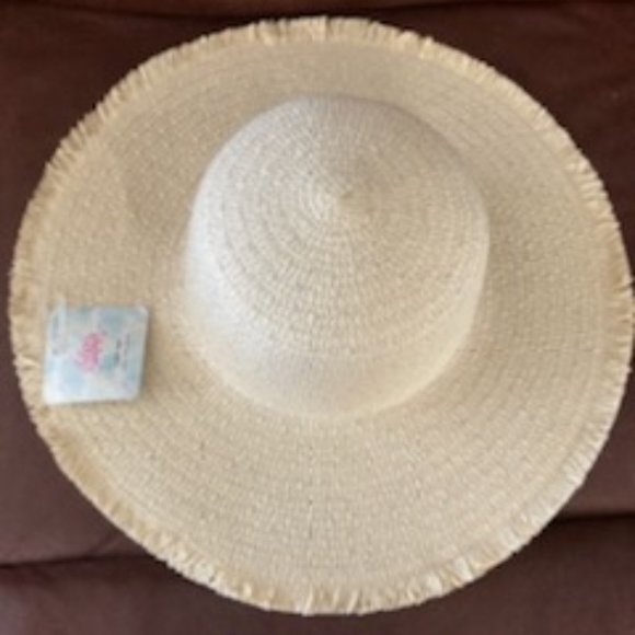 Momentum Accessories - NWT Women Momentum Wide Brim Straw Hat Large Cream/ Ivory  Beach Straw Sun Cap